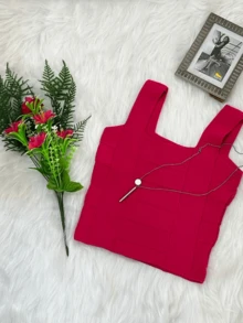 Women Tank Tops & Camis - 玫紅色 - 查看 2