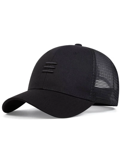 1頂男士三針網繡棒球帽,戶外防曬休閒帽,適用於春夏旅行及沙灘派對