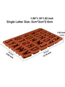 混凝土模具字母裝飾矽膠石膏模具 3D 大寫英文字母水泥模具用於製作蠟燭建築環氧矽膠模具 - 彩色 - 查看 8