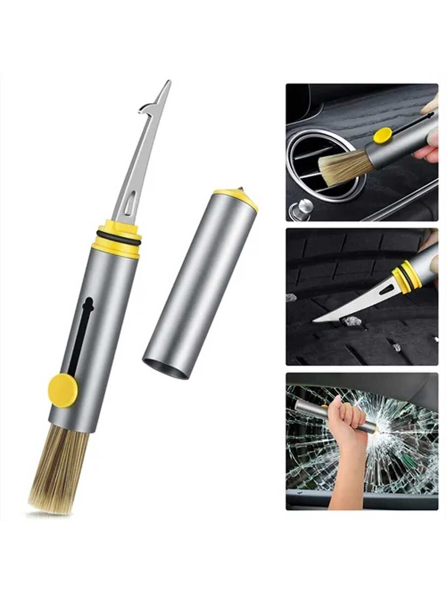 Car Detailing Brushes Dust Collector Mini Duster For Car Air Conditioning Cleaning Automotive Air Vent - màu đen - Xem 1