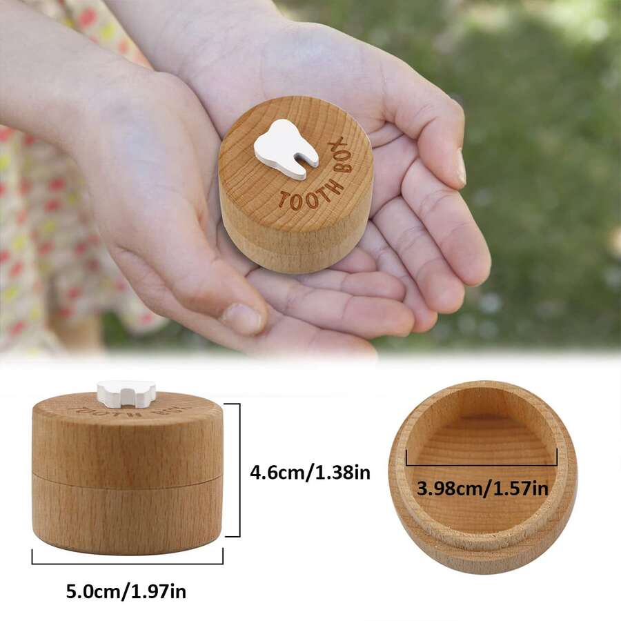 1pc RustColored Baby Teeth Box Simple Tooth Storage Box, For Storing