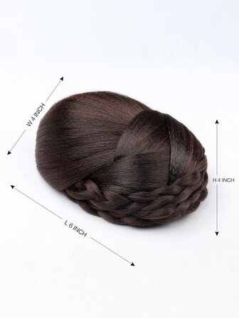 Braided Hair Buns 6 Inch Updo Chignon Synthetic Clip In Hair Extensions Women's Wig Hair Pieces Bun Wrap Hair Ties