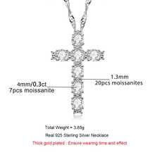ANU JEWEL AnuJewel 4MM直徑2.1克拉D色莫桑石吊墜項鏈，925純銀18K鍍金定制婚禮婚戒珠寶，鑽石鑲嵌項鏈 - 白色 - 查看 3