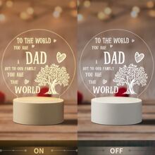 禮物適用於爸爸,爸爸生日禮物,感恩節聖誕節禮物適用於爸爸,個性化紋理亞克力小夜燈,爸爸禮物