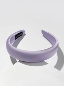 1pc Sponge Hairband, Solid Color, Minimalist Style - Purple - View 2