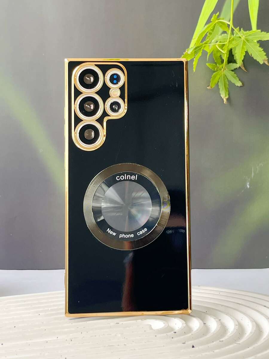 1入組多色6d電鍍蝴蝶設計tpu手機殼,適用於蘋果/samsung/oppo/xiaomi,具有防震功能和手機支架 - 黑色 - 查看 1