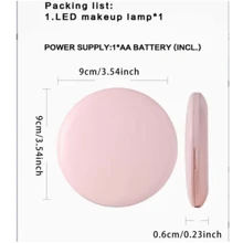 blanco LED iluminado Espejo de maquillaje plegable Espejo con 10X aumento - Blanco - Ver 7