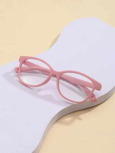 1 件儿童粉色 PC 椭圆形眼镜
