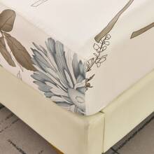 1 件柔软芦荟拉绒 Ins 风格床笠（无枕套），清新简约设计，拉绒涤纶，现代数码印花，适合裸睡，360 度包裹，可机洗，适用于卧室、客房、宿舍，四季皆宜