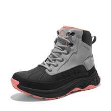 Women's Waterproof Hiking Boots Outdoor Trekking Camping Trail Hiking Ankle Boots Lace-Up Suede Wear-Resistant Shoes - 淺灰色 - 查看 8
