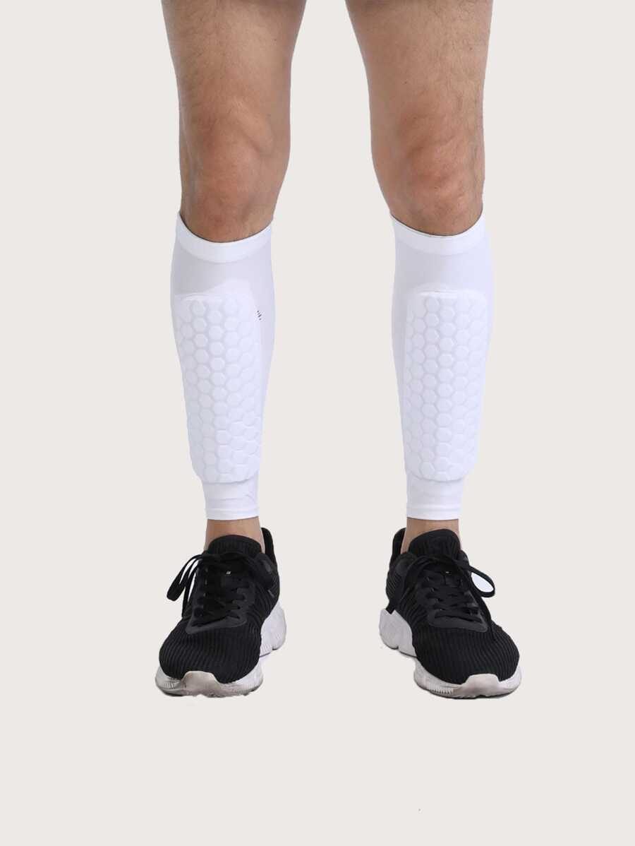 1雙黑色防碰撞足球護脛,吸濕排汗和氣味抵抗的 - 白色 - 查看 1