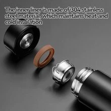 純色真空瓶和保溫瓶 - 黑色 - 查看 5