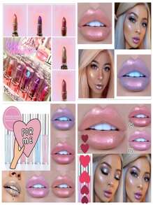 6 Holographic Stick Lipsticks Glitter Tornasol Lipstick Powder Fairies - Multicolor - View 1