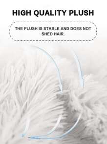 1pc White Plush Pet Blanket, All Seasons Soft Warm Bed Cover For Large, Medium And Small Dogs And Cats - White - View 2