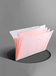 Carpeta De Archivo De Clasificación Multicapa A4, Bolsa De Almacenamiento De Clasificación De Inserción De 4 Capas, Bolsa De Documentos De Papel De Prueba Para Estudiantes - Rosa - Ver 2