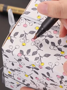 10pcs Metallic Color Markers, Water-Based Colored Pens For DIY Scrapbooking, School & Office Supplies, Art Painting, 24 Assorted Colors, Middle East-Saudi Arabia And USA - Multicolor - View 4