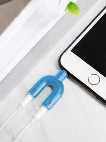 1入3.5mm音頻插孔分配器轉接頭,適用於手機耳機 - 藍色 - 查看 4