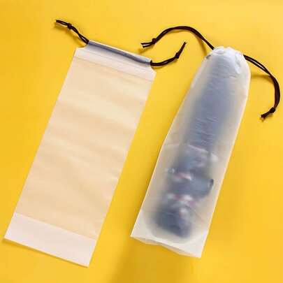 10 chiếc túi nhựa mờ trong suốt, túi đựng ô, túi đựng ô có dây rút có thể tái sử dụng, túi đựng đồ gia dụng, túi đựng ô, túi dây rút chống thấm nước, để đựng đồ ngoài trời, túi đựng dây an toàn ô tô, túi, túi đựng ô, túi bán trong suốt
