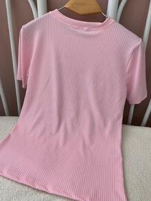 Women T-Shirts - 粉色 - 查看 4