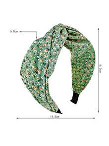 1 Miếng Của phụ nữ Nhiều màu Băng đô Hoa , Đúng mốt , Giải trí , Retro , Băng đô Rộng , Thích hợp Đối với Các bữa tiệc , Nhảy Các bữa tiệc , Nhà  Sử dụng , Ngày đêm - màu xanh lá - Xem 3