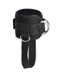 1pc Leg Strength Trainer Hook Fitness Ankle Strap Elastic Resistance Band Pull Rope Accessory - Black - View 4