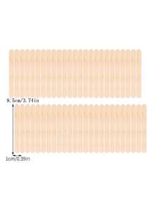 50pcs Wooden DIY Stirring Rod, Simple Wood Silicone Stirring Rod For DIY - Yellow - View 6