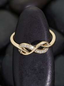 1pc Fashionable Versatile Ring For Women, Valentine's Day/Mother's Day/Birthday Gift Valentines - Yellow Gold - View 4