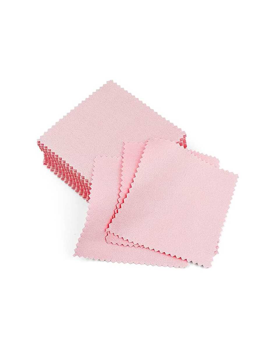 2入組銀、金、鉑金首飾、戒指、眼鏡、手錶、硬幣清潔和抛光布 - 粉色 - 查看 1