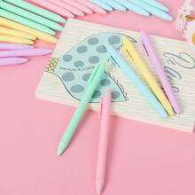 2入套粉色馬卡龍色筆身中性筆,黑墨水,0.5mm筆芯,子彈頭筆尖,學生筆,圓珠筆,記筆記、學生日常寫作學習文具非常有用。 - 粉色 - 查看 4