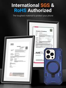 Habyby Men Magnetic Armor Anti-Fall Case With Kickstand Holder  Compatible With IPhone 11/IPhone 13/IPhone 14/IPhone 15/IPhone 12 - Navy Blue - View 6