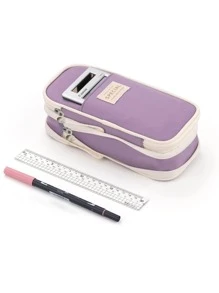 1pc Multi-layer Pencil Case - Purple - View 5