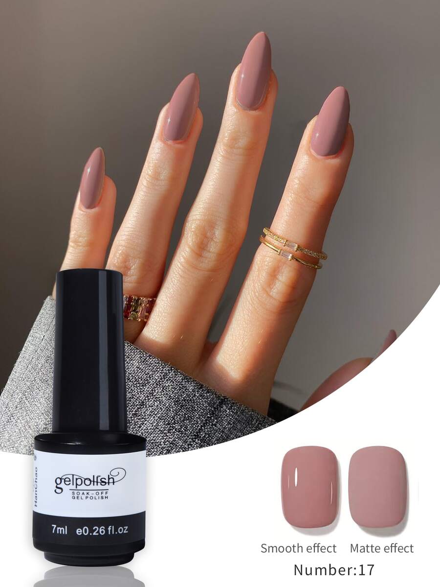 1入組7ml凝膠指甲油霓虹色凝膠琉璃胡蘿蔔描繪良好的半永久性指甲藝術uv / Led凝膠琉璃胡蘿蔔,適用於家庭沙龍美甲diy女性禮物 - 乾枯玫瑰色 - 查看 1