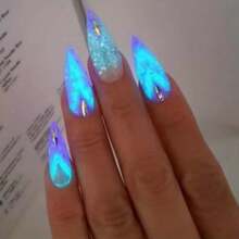 2box Luminous Pigment Powder, Neon Colors Bright Nail Polish Powder, Glow In The Dark Dust, Luminous Pigment Nail Art Decoration, Punk Gothic Fashion Nails - Multicolor - View 4