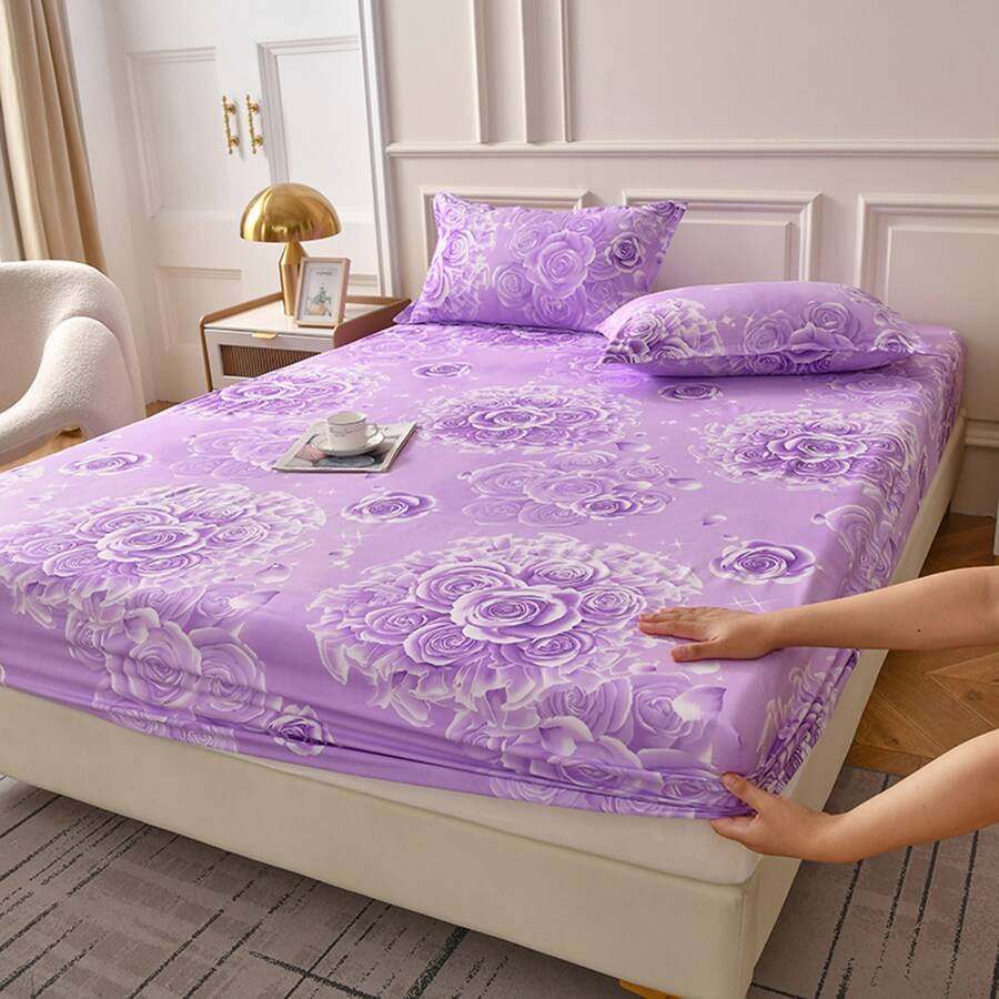 1 ga trải giường mềm mại kiểu dáng chải chuốt họa tiết lô hội (không có vỏ gối), ga trải giường chải chuốt đơn giản và tươi mới, vỏ bọc giường in kỹ thuật số hiện đại bằng polyester, nhẹ nhàng và tinh tế, thích hợp để ngủ khỏa thân, quấn 360 độ, có thể giặt bằng máy, dùng cho phòng ngủ, phòng khách, ký túc xá, mọi mùa