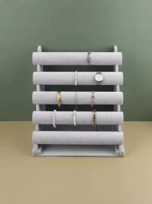 1入5層可拆式手鍊展示架,適用於頭飾、項鍊、手錶、手鍊 - 灰色 - 查看 1