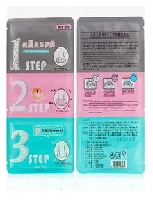 Kit Cuidado Facial 10 Sobres Mascarilla 3 Pasos Quita Espinillas Acne Faciales+ 10  Parches Colageno de Ojos Ojera+ 10 Parches Colgenos de Labios Labios Secos - Multicolor - Ver 3