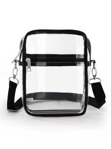 透明斜挎包，体育场认可的透明包，适合音乐会、女性体育赛事 PVC 包透明斜挎包，配有可调节肩带，礼品体育场认可的 12*12*6 透明钱包包，适合音乐会、体育赛事和节日，时尚透明、透明防水女士包，适合夏季、度假和海滩，非常适合音乐节，防水、防沙透明包，沙滩运动野餐零食透明女士钱包