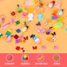 104 chiếc DIY Kết cườm Bộ làm đồ trang sức Bao gồm Nhựa & Acrylic Hạt Đối với Vòng tay , Dây chuyền , Hoa tai , Móc chìa khóa , vòng chân , Vật rủ xuống , Lễ hội Quà tặng tiệc Phụ kiện Sự phối hợp - Nhiều màu - Xem 4