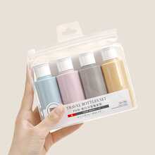 4入組組便攜式旅行瓶套裝，Pe 軟管防漏盥洗用品容器，可填充洗髮精和沐浴露旅行配件，4 * 60ml 乳液瓶 - 彩色 - 查看 4