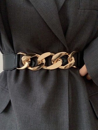 1pc Women's Dark Renaissance Halloween Accessory Fashion Braided Waist Belt, Suitable For Halloween Party Or Daily Wear