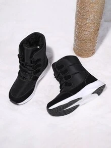 時尚女性戶外舒服的,濃烈香調和防冷雪地靴 - 黑色 - 查看 3