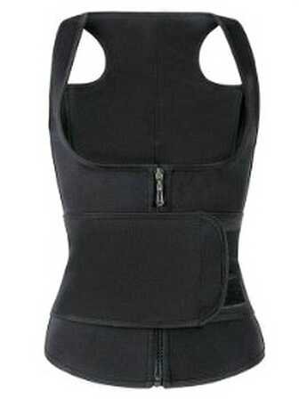 1件黑色運動背心塑身腰部訓練帶束身衣