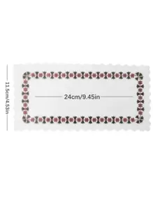 100 قطعة/عبوة، ورقة حزب الدانتيل الأبيض المضادة للالتصاق 24سم/9.45 إنش، منديل ورقي مستطيل قابل للتصرف بطباعة مكافحة الشحوم لمنع تسرب الزيت لزينة المائدة في حفلات الزفاف والأعياد والكعك والحلويات وديكور الطعام، أوراق الخبز الورقية للمطبخ والمقلاة الهوائية - أبيض - مشاهدة 4