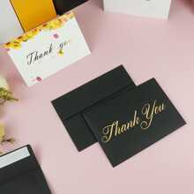 50pcs A7 Envelopes For Invitations, 5x7 Black Envelope, Perfect For Wedding, Baby Shower, Mailing, Birthday Party, With Square Flap - Black - View 4