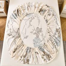 1 件柔软芦荟拉绒 Ins 风格床笠（无枕套），清新简约设计，拉绒涤纶，现代数码印花，适合裸睡，360 度包裹，可机洗，适用于卧室、客房、宿舍，四季皆宜