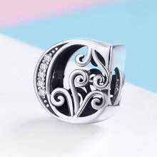 1 pieza vintage plata de ley 925 26 con letra colección A a Z colgante para plata esterlina Pulsera o Brazalete Bisutería regalo