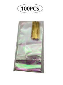 100 Piezas Bolsas De Celofán Para Golosinas, Bolsas De Golosinas Iridiscentes Holográficas, Bolsas De Celofán Transparentes Con Corbatas Giratorias Para Favores De Fiesta De Cumpleaños, San Valentín, Pascua, Bodas, Galletas Y Empaques De Dulces - Blanco - Ver 7