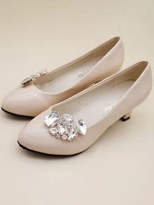 Hebilla De Cordón Desmontable Con Diseño Simétrico De Diamantes De Imitación Clásicos 2 Uds. - Plateado - Ver 5