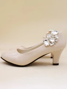 Hebilla De Cordón Desmontable Con Diseño Simétrico De Diamantes De Imitación Clásicos 2 Uds. - Plateado - Ver 4