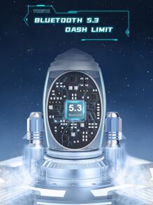 langsdom True Wireless 5.3 Earphones, Enc Call Noise Reduction Half In-ear Gaming Music Dual-mode - White - View 7